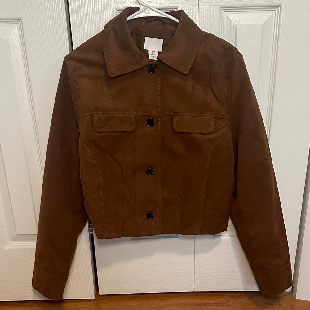 H&M Brown Faux Suede Jacket